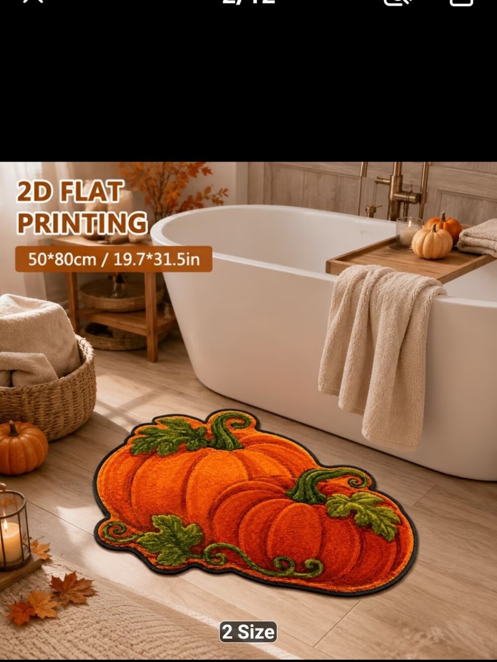 New Autumn Pumpkin Rug #1630-727